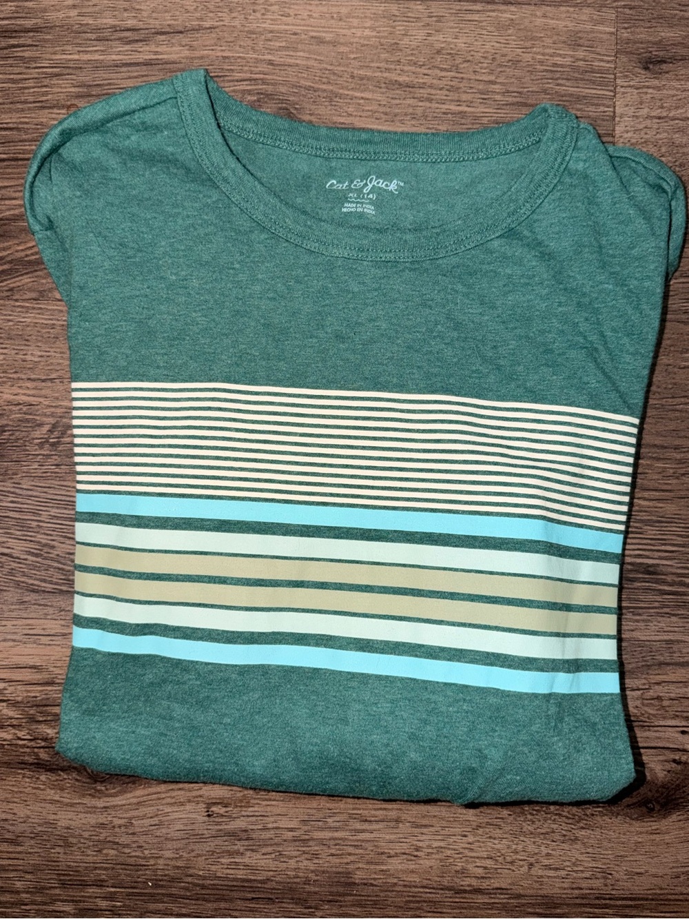 Cat & Jack Teal Green Crewneck Tee